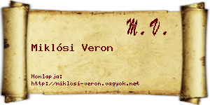 Miklósi Veron névjegykártya